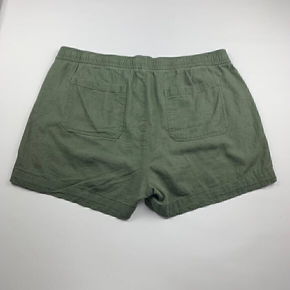 Old Navy Arugula Green Linen Blend High Rise Pull On Shorts XL - Picture 5 of 5